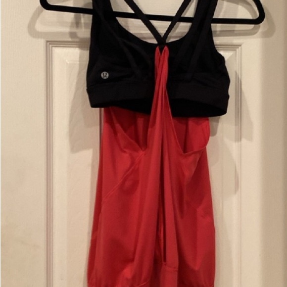 lululemon athletica Tops - Lululemon Black and Hot Pink Tank Top